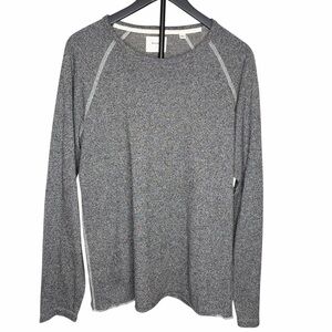 Billy Reid Charcoal Long Sleeve Tee Size L
